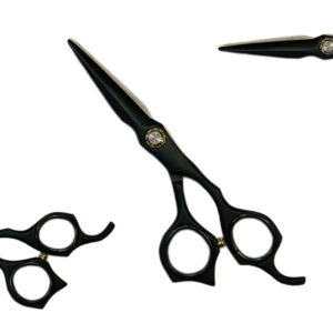 Razor Scissors Adjustable Screw 6" In Black Coating.